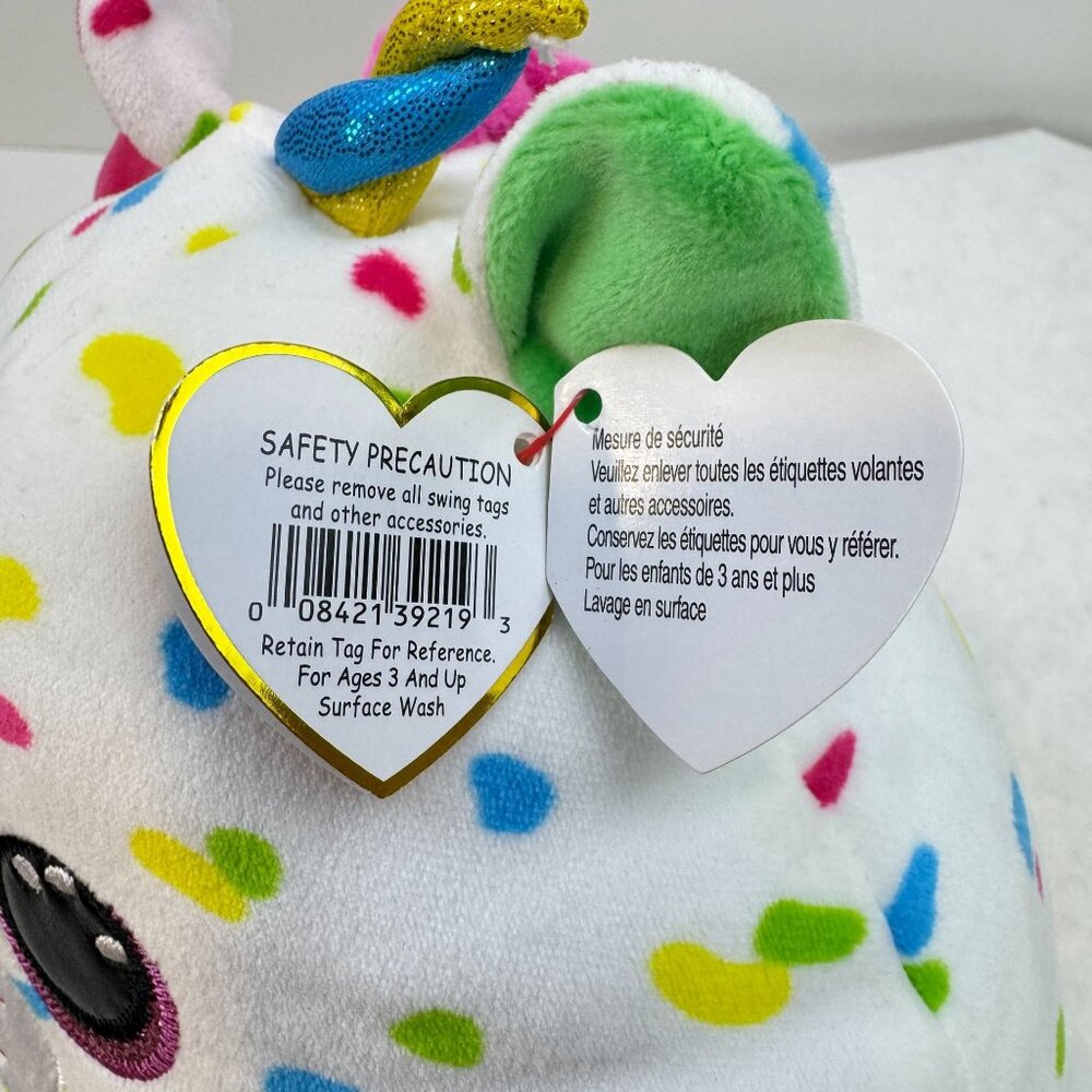 Ty Squish A Boos Harmonie Unicorn Plush Toy 8" Multicolor Dot Pattern Confetti - Picture 14 of 15